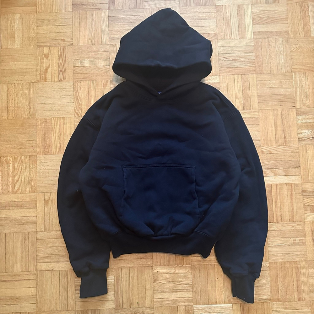 Yeezy Gap Hoodie YZY Black Double Layer Heavyweight Size Small